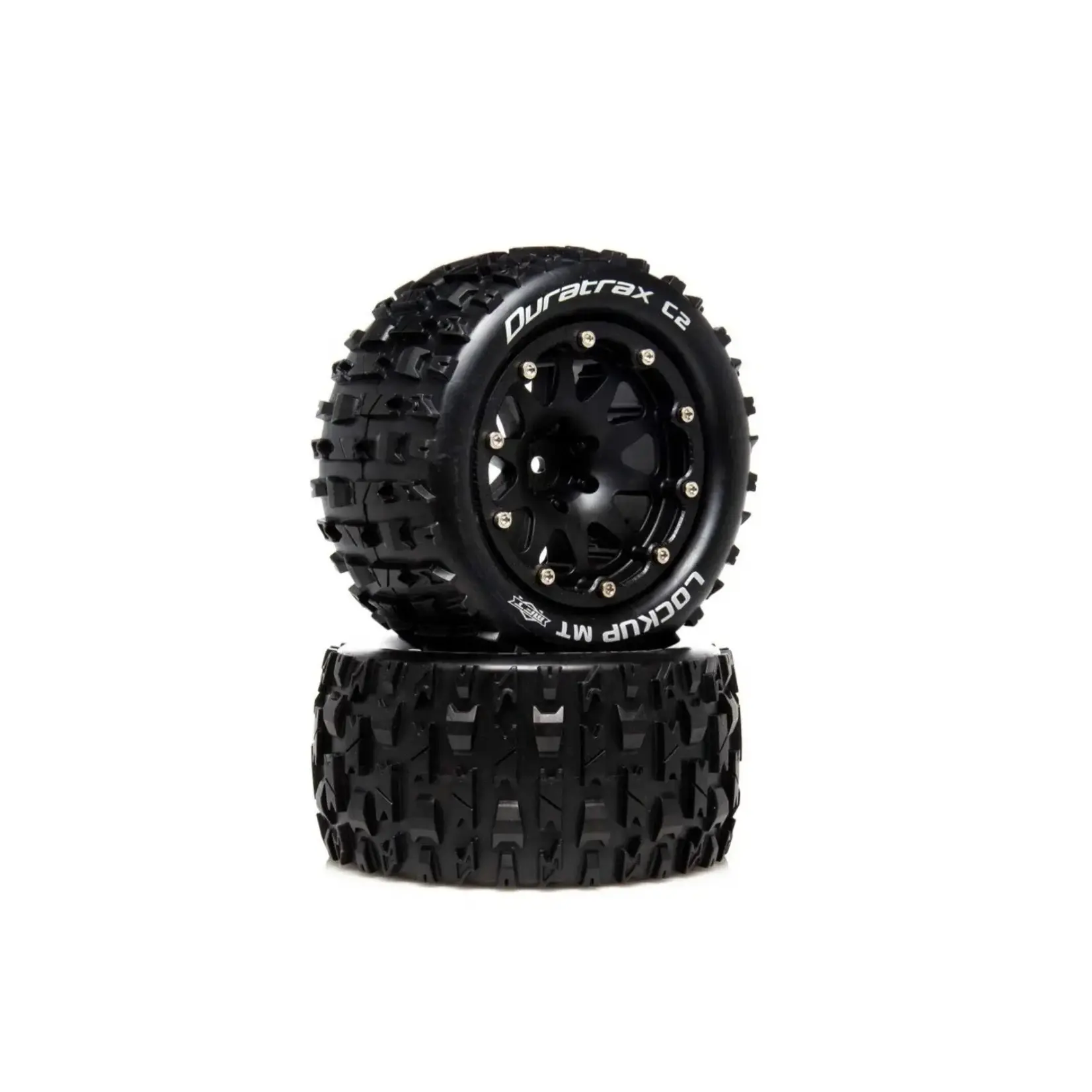 DuraTrax DTXC5518 Duratrax Lockup MT Belted 2.8 Mounted F/R .5 Offst Blk (2)
