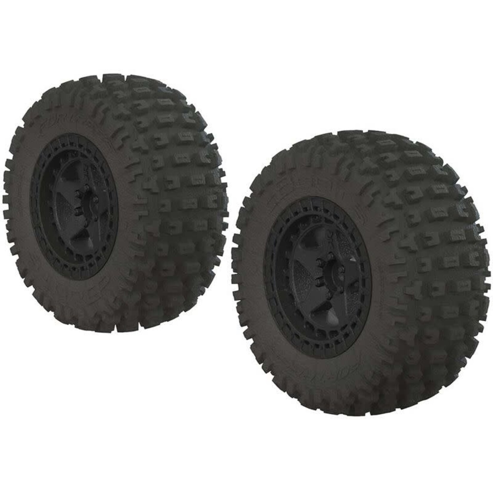 Arrma AR550042 Arrma dBooots Fortress SC Tire Set Glued Black (2)