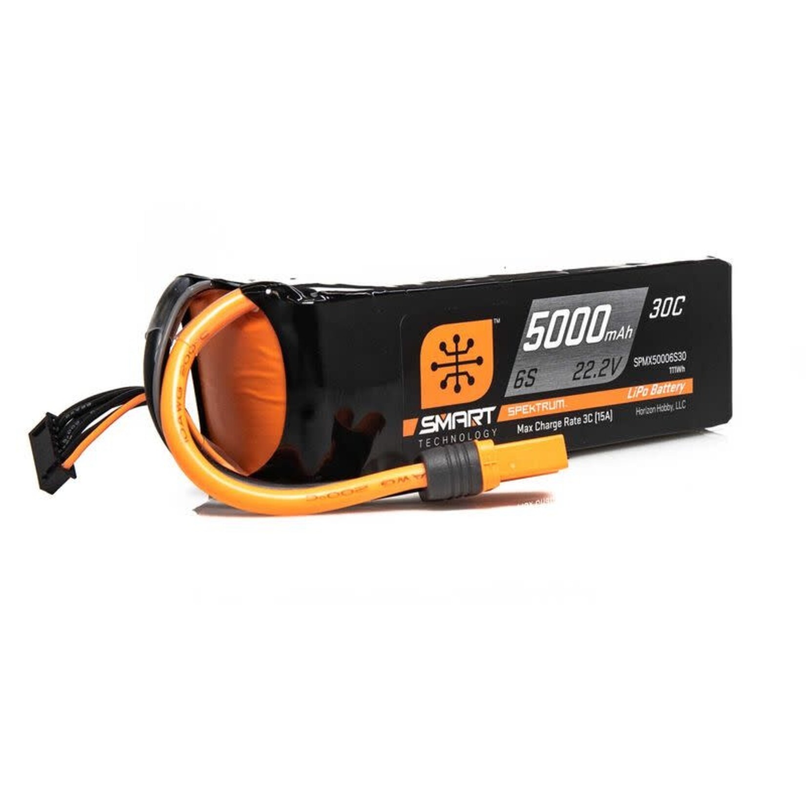 Spektrum SPMX50006S30 Spektrum 5000mAh 6S 22.2V Smart LiPo 30C; IC5