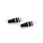 Spektrum SPMA4000 Spektrum Gimbal Stick Ends 24mm, Black with Silver (2): DX6i, DX6e, DX7s, DX8, DX9, DX18QQ
