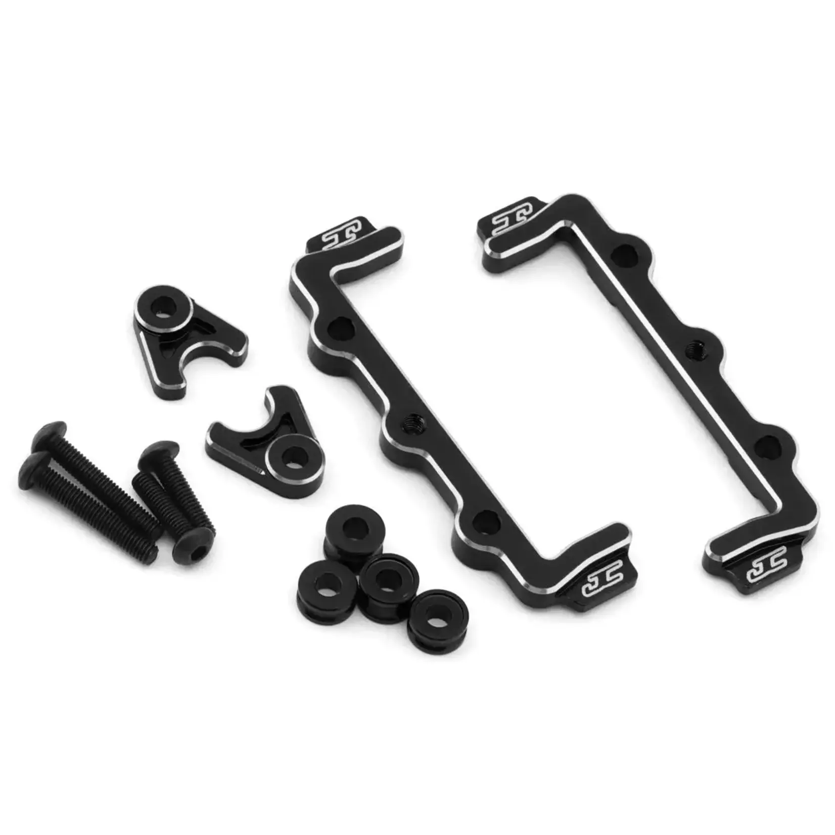 JConcepts JCO5195-2 JConcepts Associated RC10B7/RC10B7D Aluminum Battery Hold Down Set (Black)