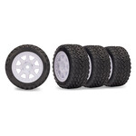 Traxxas TRA10874 Traxxas Mini Rally White Mini Rally Wheels with Rally Tires (4)