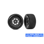 Traxxas TRA10474R Traxxas Slash Modfied Dirt Oval Grey Rear Wheels W/Hoosier Tires (2) 2WD Rear 4WD F/R