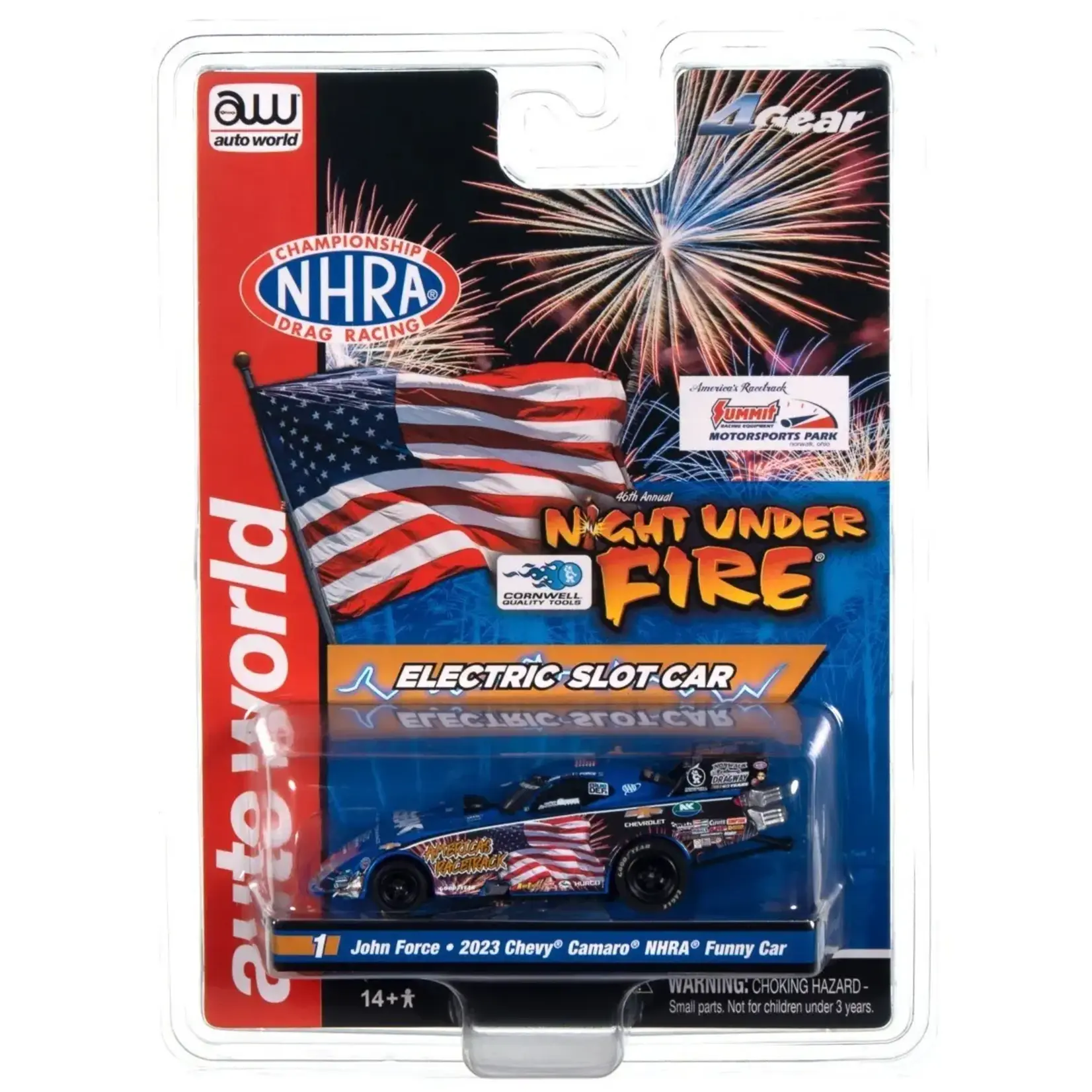Auto World SC405-1 Auto World John Force NHRA 2023 Chevy Camaro Funny Car
