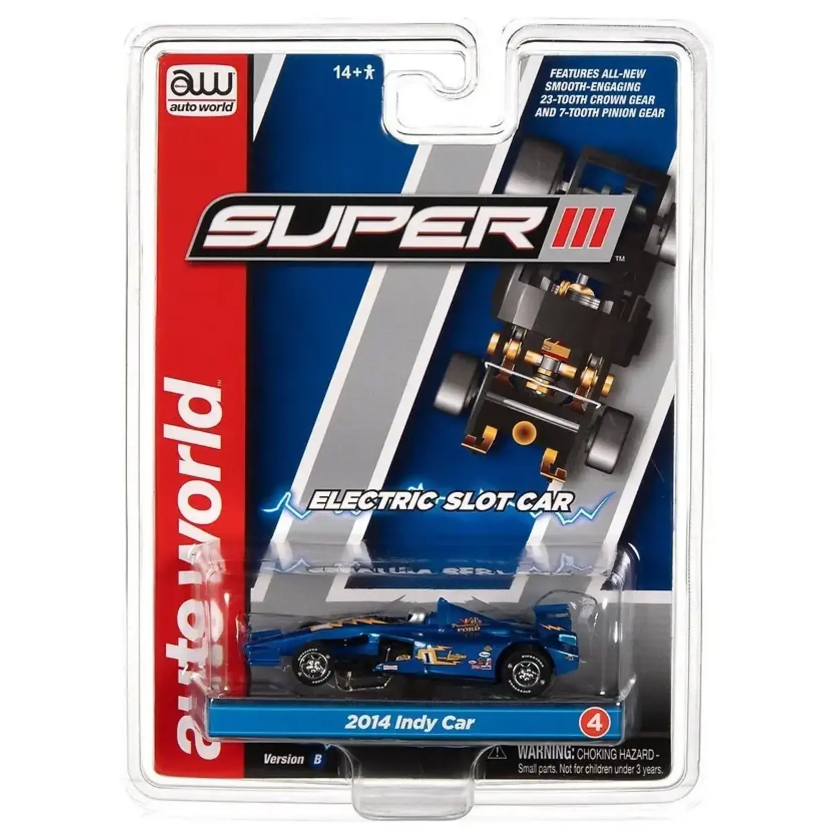 Auto World SC383-B4 Auto World Super III 2014 Indy Car JL Special Blue #1