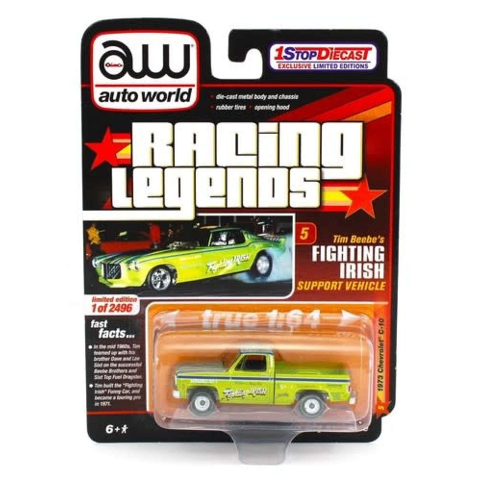 Auto World CP7744 Auto World 1973 Chevrolet C-10 Fight Irish Hobby Exclusive