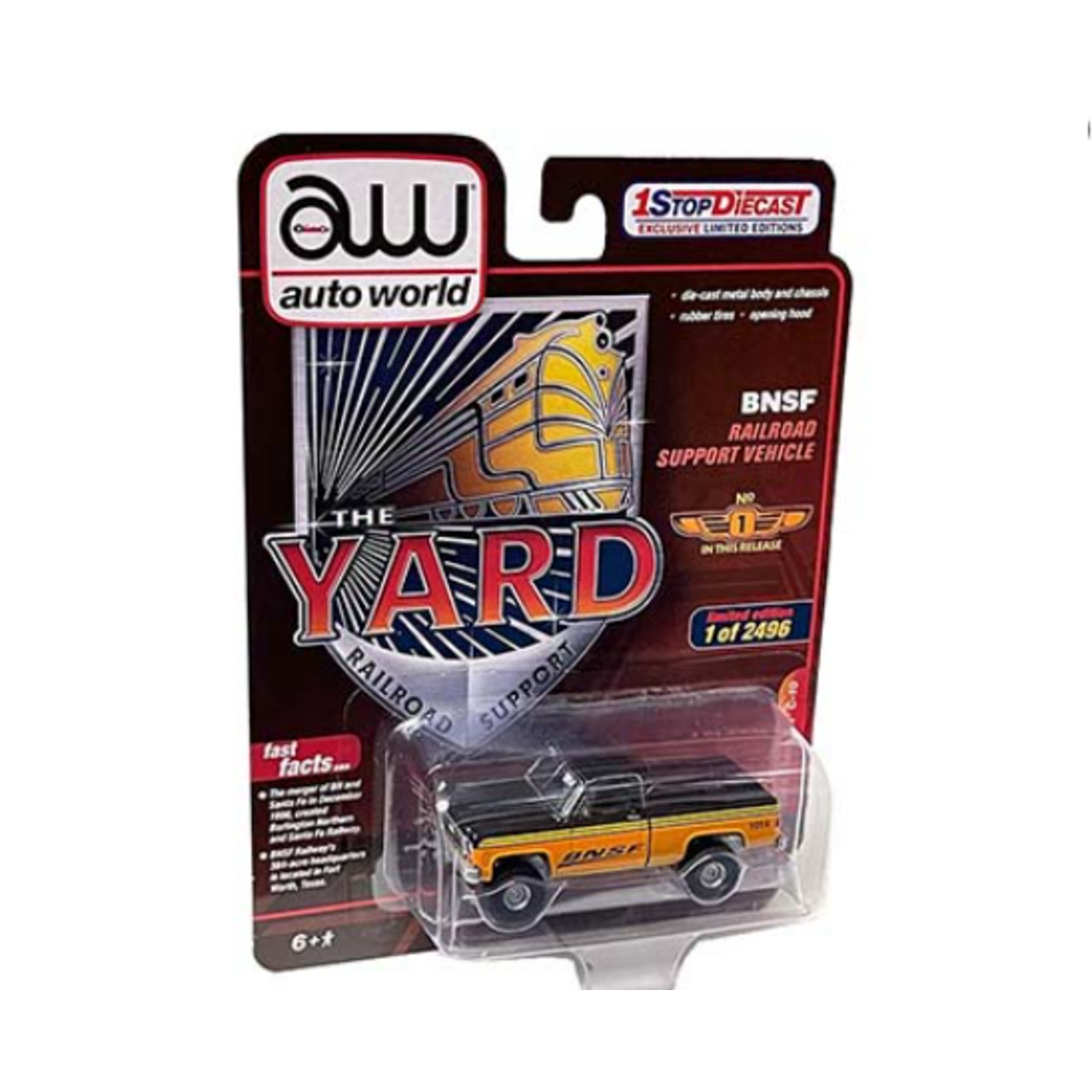 Auto World CP7777 Auto World 1973 Chevrolet C-10 BNSF Railroad Support Hobby Exclusive