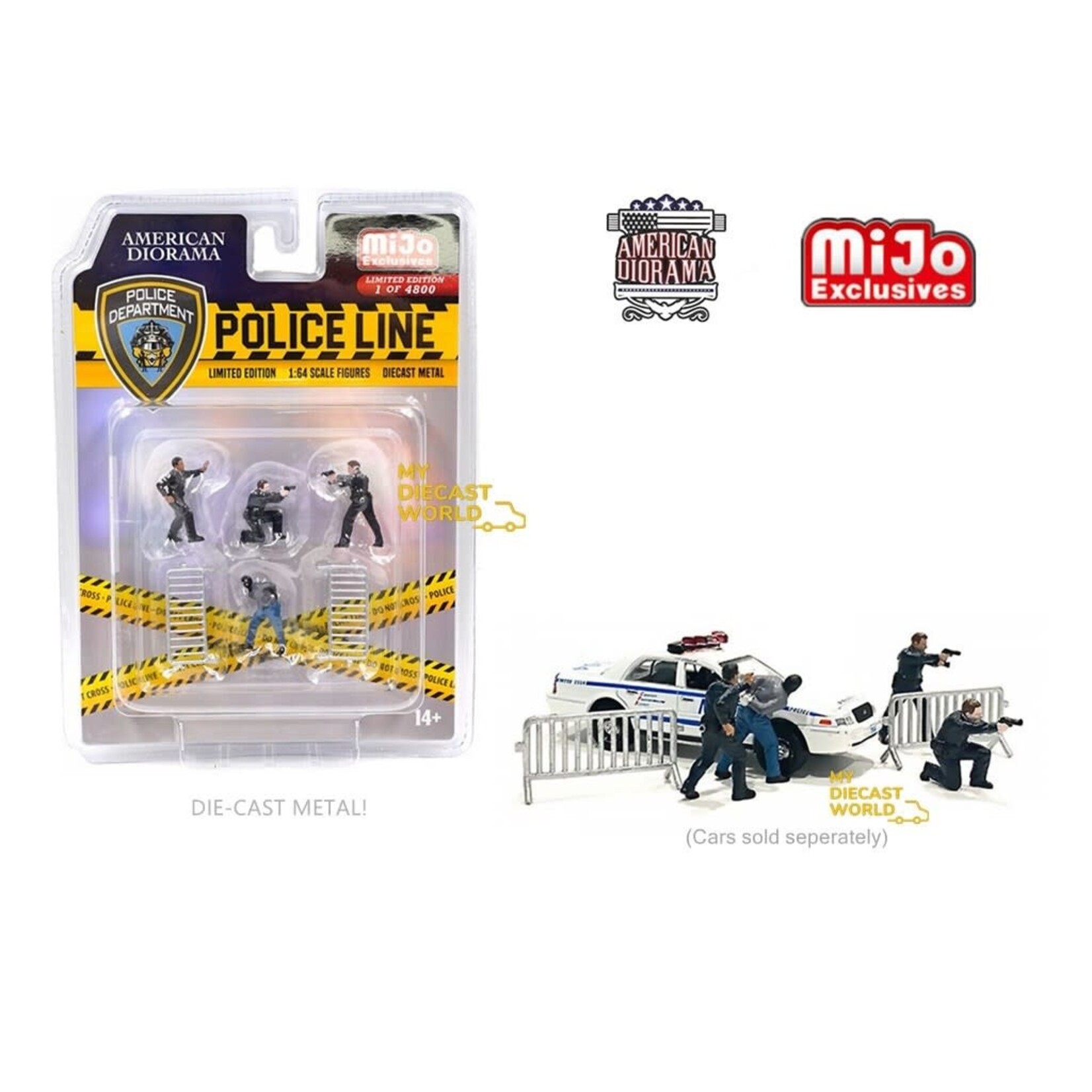 American Diorama AD-76493MJ American Diorama Police Line 1:64 Limited Edition Die Cast Figure Set