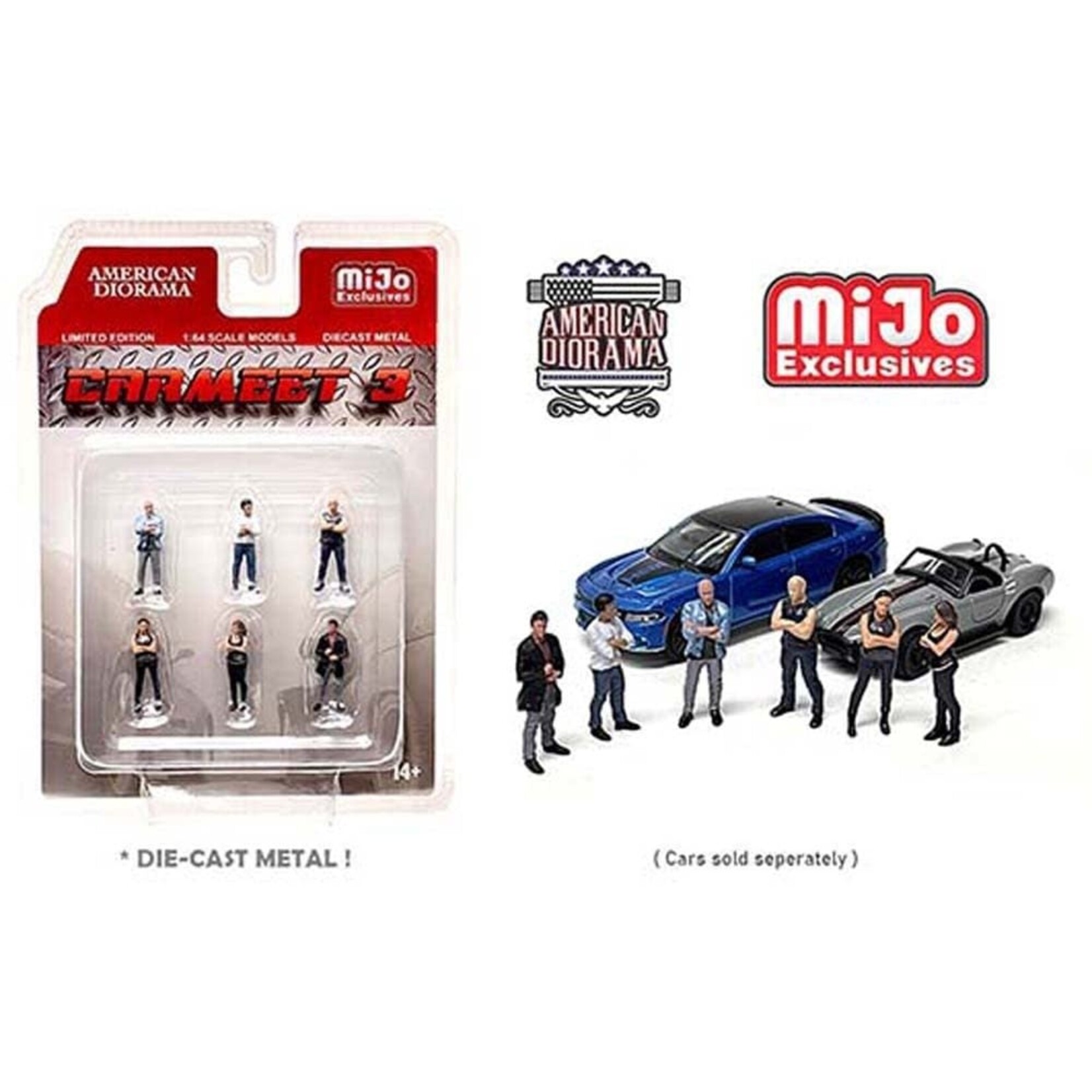 American Diorama AD-76488MJ American Diorama "Car Meet 3" 1:64 Limited Edition Die Cast Figure Set