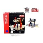 American Diorama AD-38376MJ American Diorama MiJo Exclusives 1:64 scale Figures 2 Post Lift & Oil Drain Blue