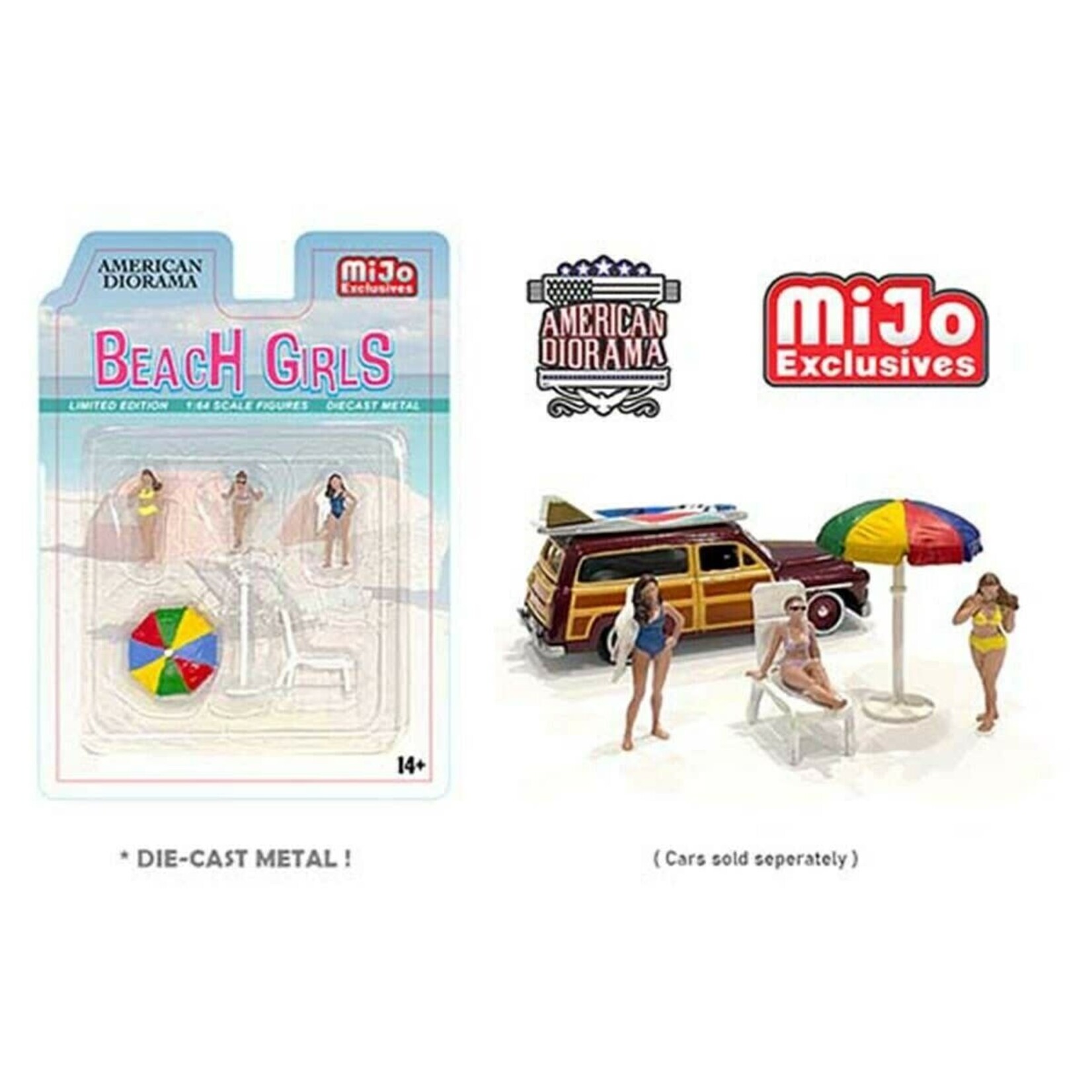 American Diorama AD-76481MJ American Diorama "Beach Girls" 1:64 Figure Set - MiJo Exclusive