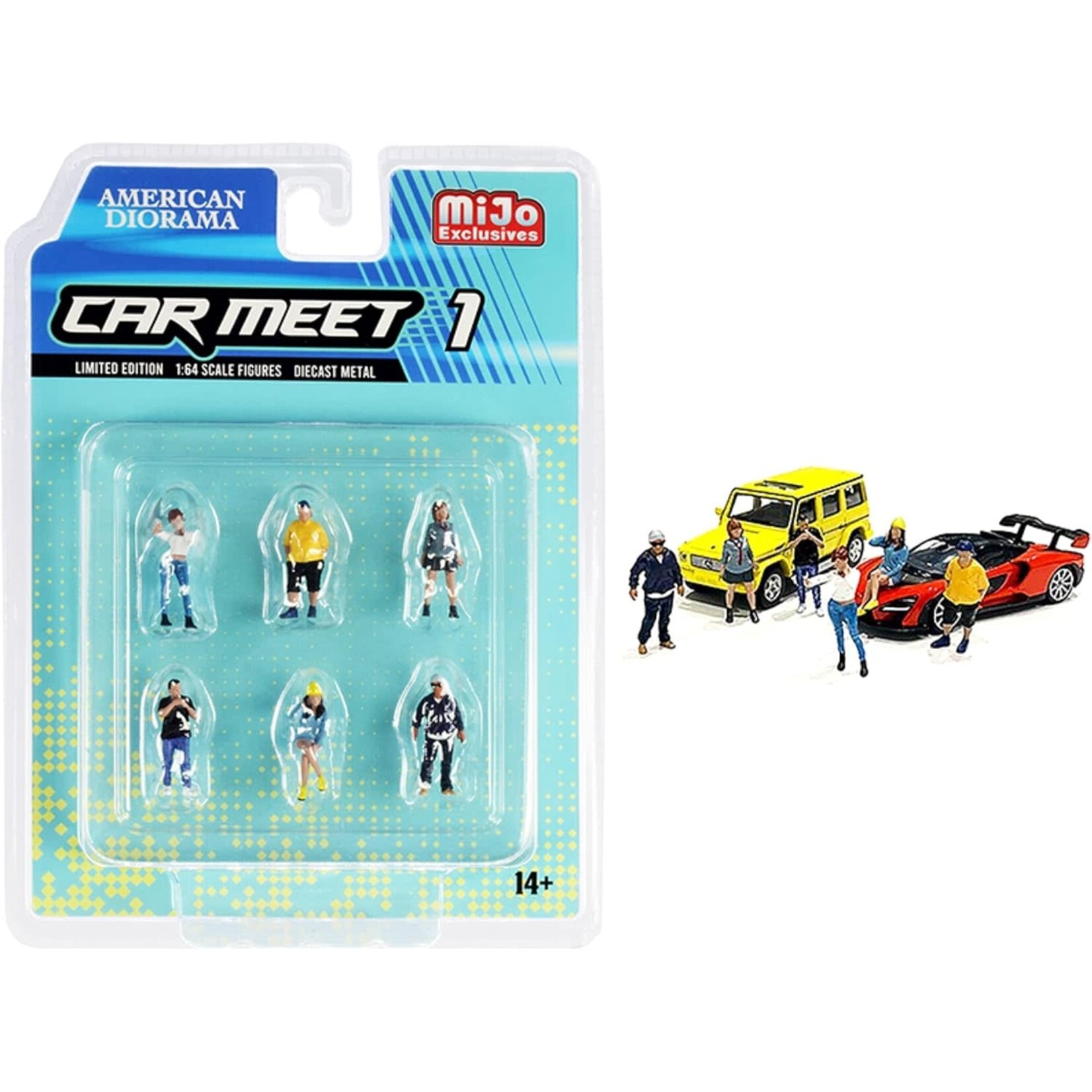 American Diorama AD-76469MJ American Diorama "Car Meet 1 " 1:64 Figure Set - MiJo Exclusive