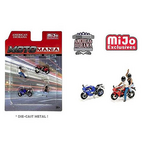 American Diorama AD-76486MJ American Diorama "Moto Mania" Motorcycle  1:64 Figure Set - MiJo Exclusive