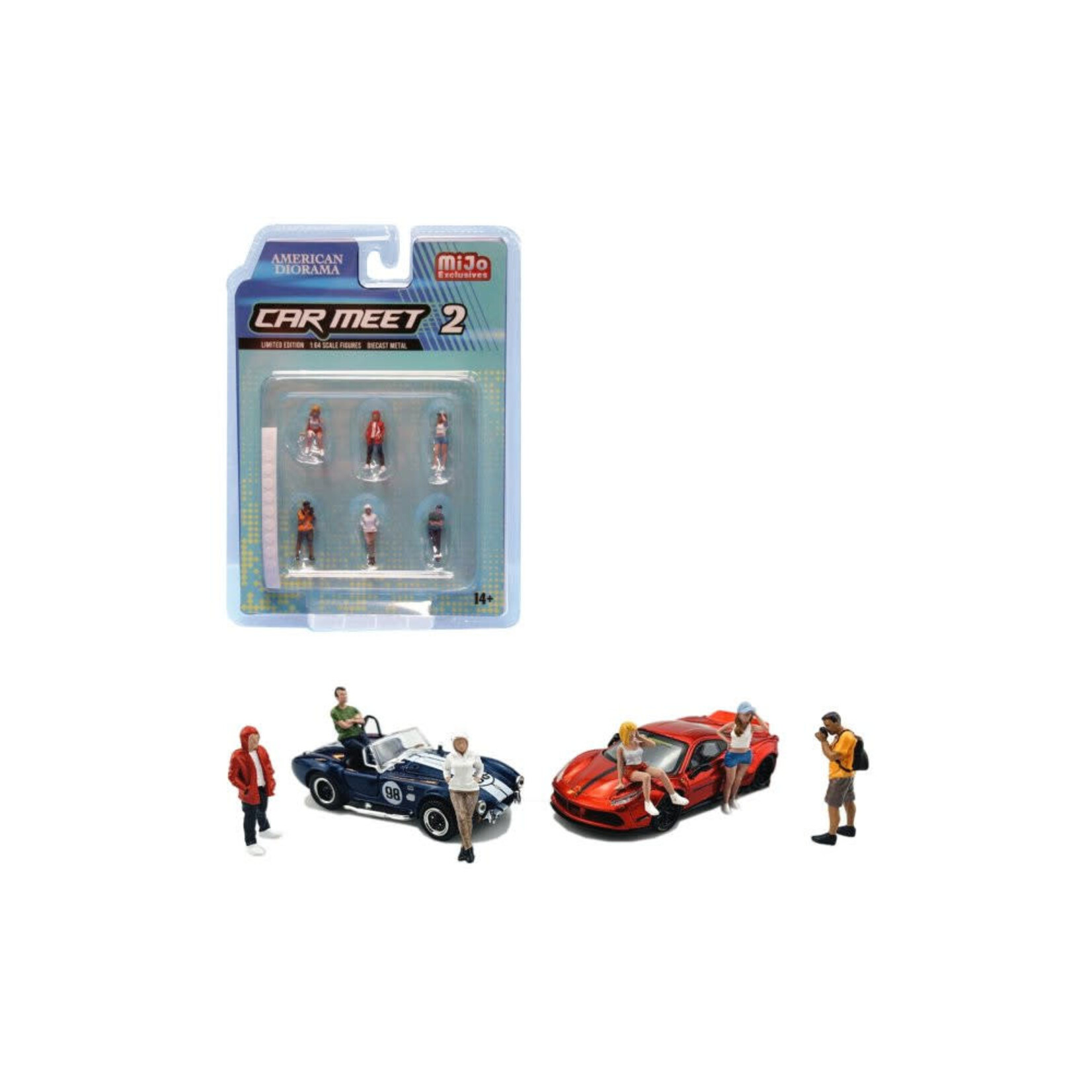 American Diorama AD-76471MJ American Diorama "Car Meet 2" 1:64 Figure Set - MiJo Exclusive