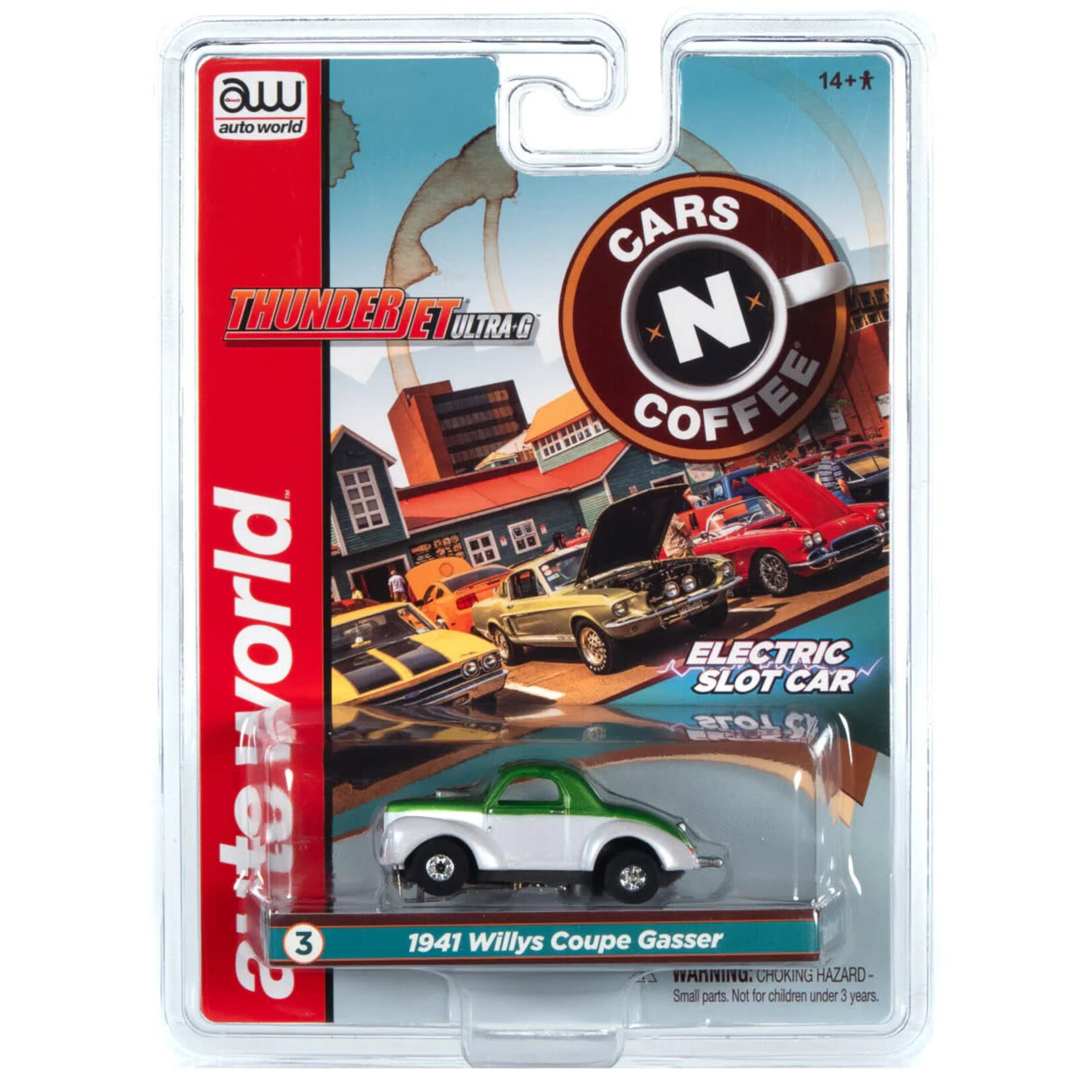 Auto World SC360-3 Auto World 1941 Willy Coupe Gasser Thunder Jet Cars 'n Coffee