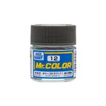 GUZC012 GSI Creos Mr. Hobby C12 Semi-Gloss Olive Drab Acrylic Hobby Paint (10ml)
