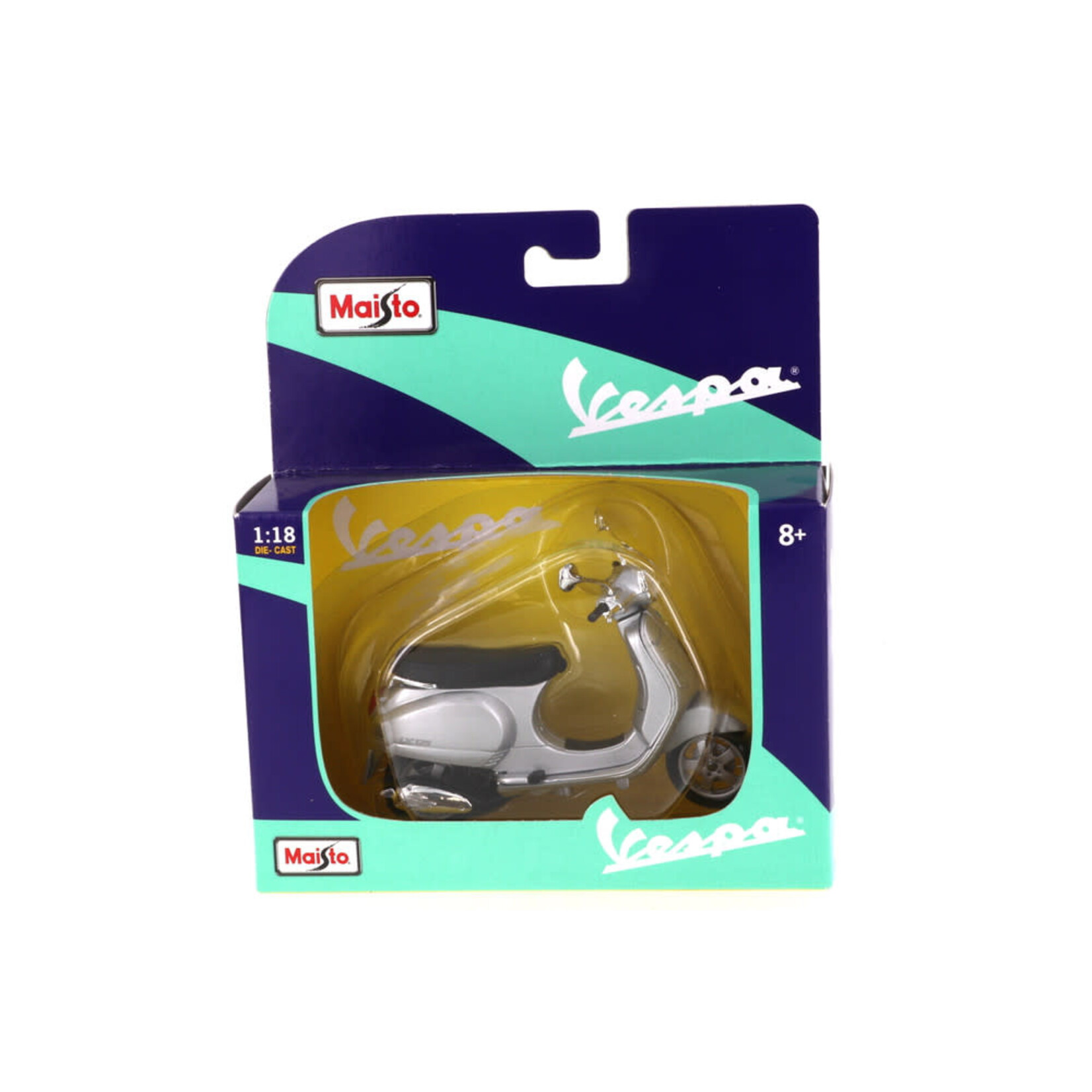 Maisto Maisto 31540 Vespa Scooter LX125, Silver 1/18 scale Die-cast