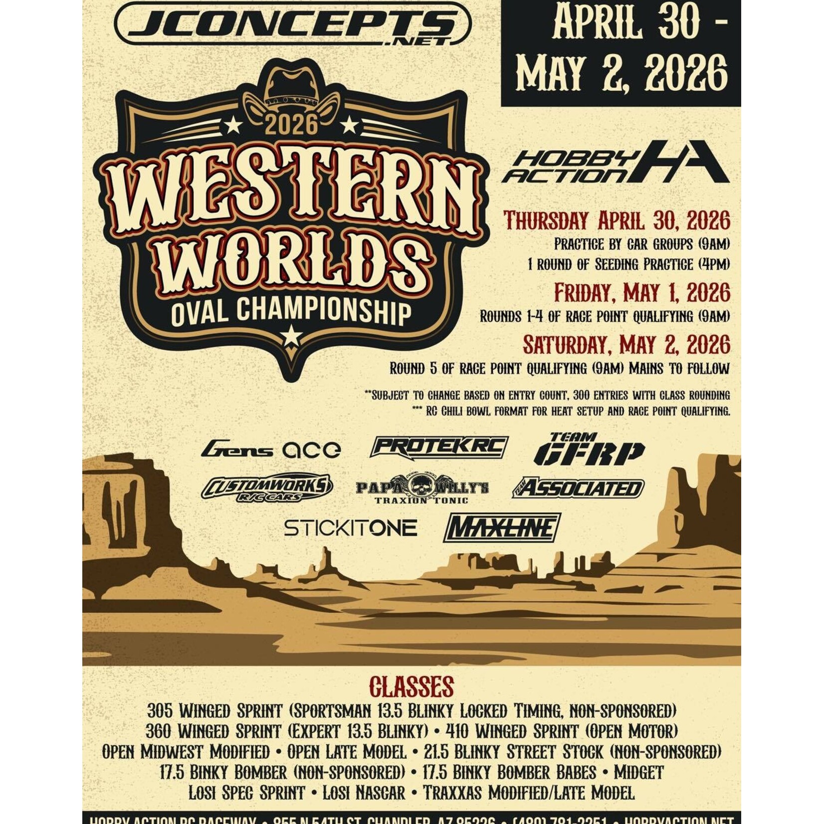 Hobby Action JConcepts Western Worlds Dirt Oval Championships