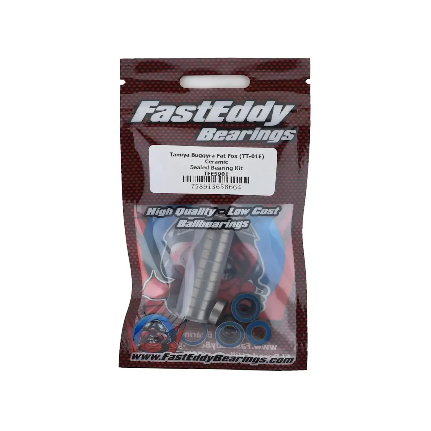 Fast Eddy TFE5901 FastEddy Tamiya Buggyra Fat Fox Ceramic Rubber Sealed Bearing Kit (TT-01E)