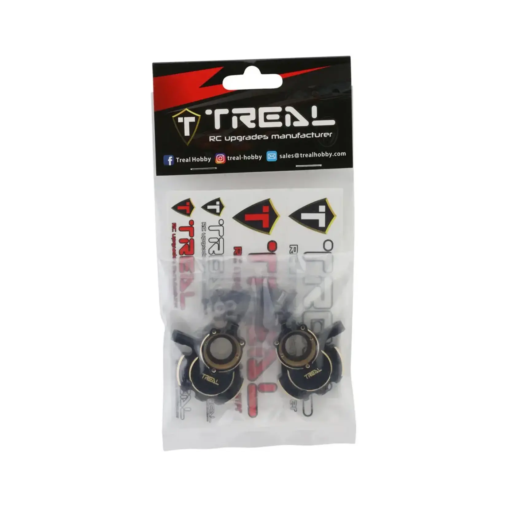Treal Hobby TLHTGEN8-07 Treal Redcat Gen8 Brass Inner Front Portal Covers (Black) (2) (42g)
