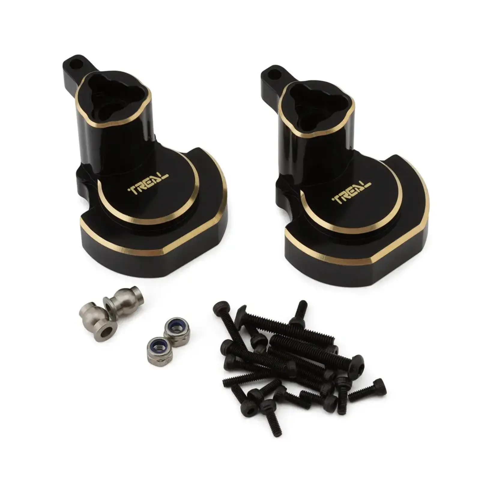 Treal Hobby TLHTGEN8-09 Treal Redcat Gen8 Brass Rear Inner Portal Covers (Black) (2) (71g)