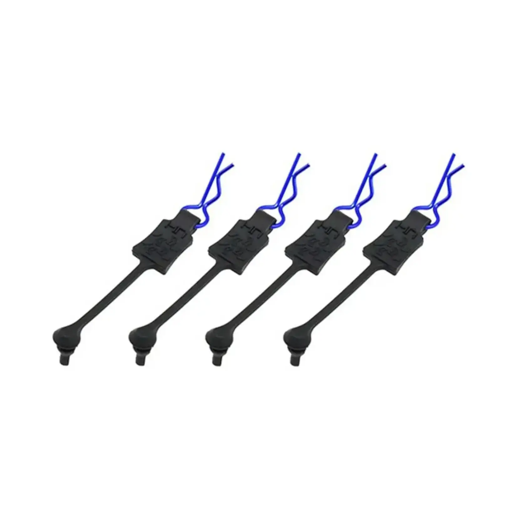 Hot Racing HRABWP39T06 Hot Racing 1/10 Body Clip Retainers (Blue) (4)