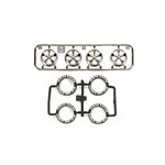 Tamiya TAM95330 Tamiya JR LP Tire/Wheel (5-Spoke) Black Plated