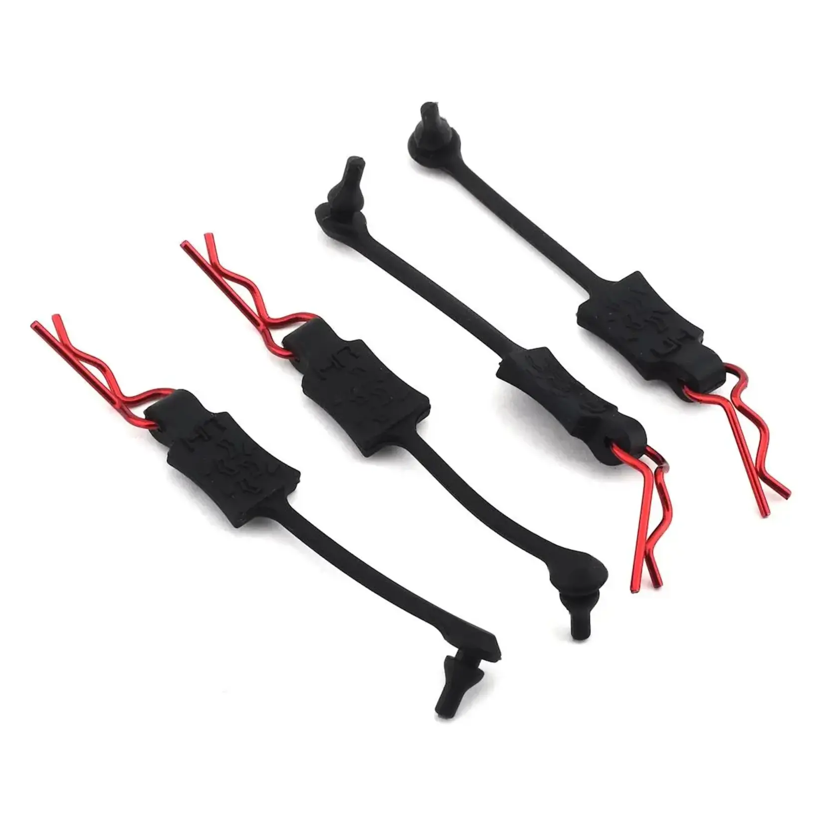 Hot Racing HRABWP39T02 Hot Racing 1/10 Body Clip Retainers (Red) (4)