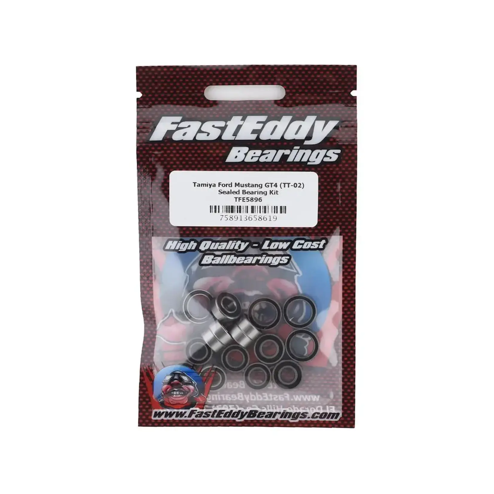 Fast Eddy TFE5896 FastEddy Tamiya Ford Mustang GT4 Sealed Bearing Kit (TT-02)