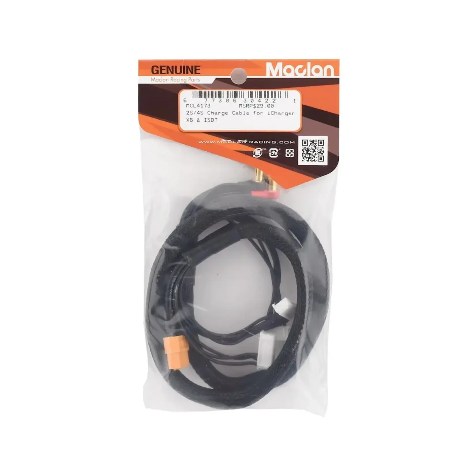Maclan MCL4173 Maclan Max Current 2S/4S Charge Cable Lead w/4mm & 5mm Bullet Connector (Junsi X6 iCharger)