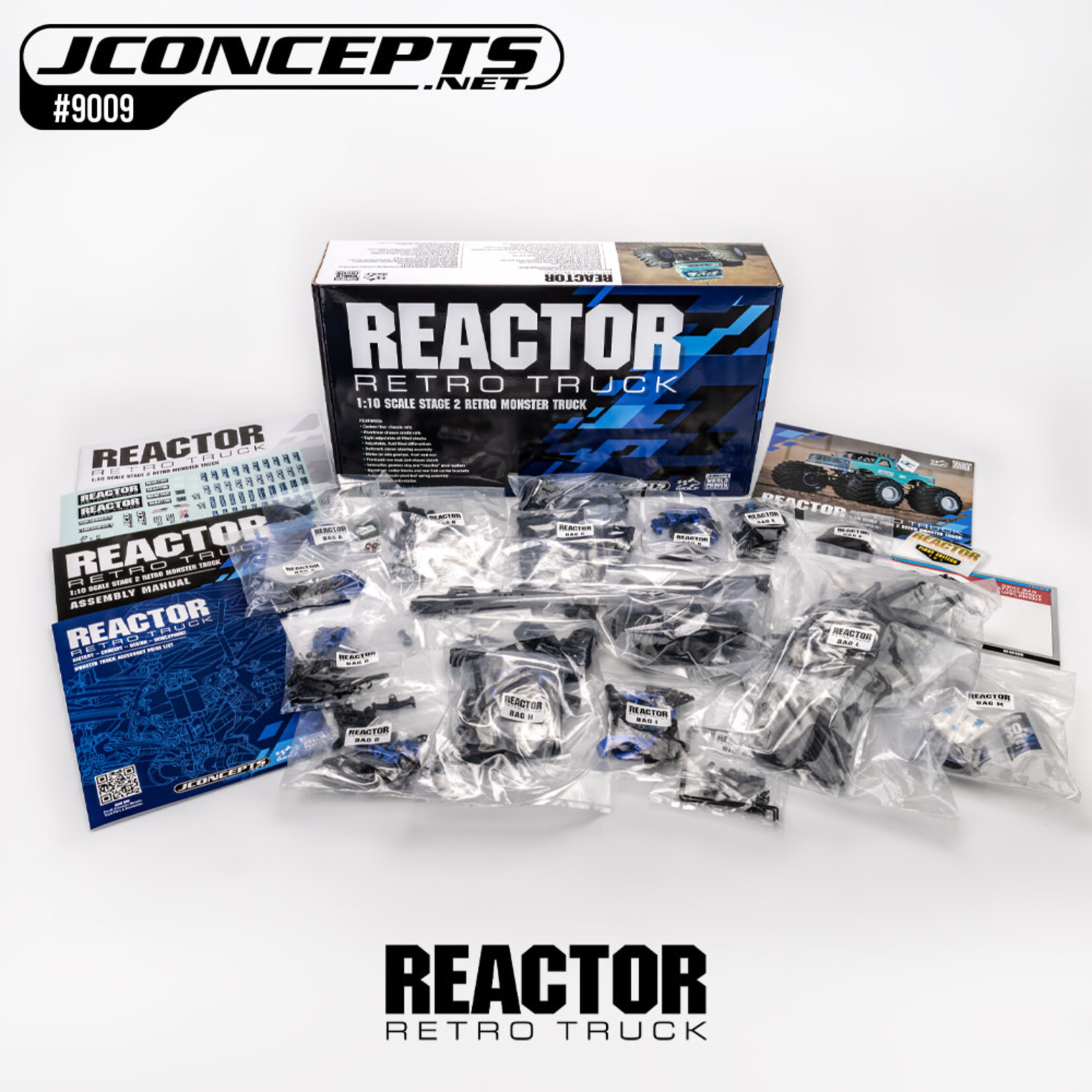 JConcepts JCO9009 JConcepts Reactor Stage 2 Wolf 1/10 Electric 4x4 Monster Truck Kit (Racer) (13" Wheelbase)