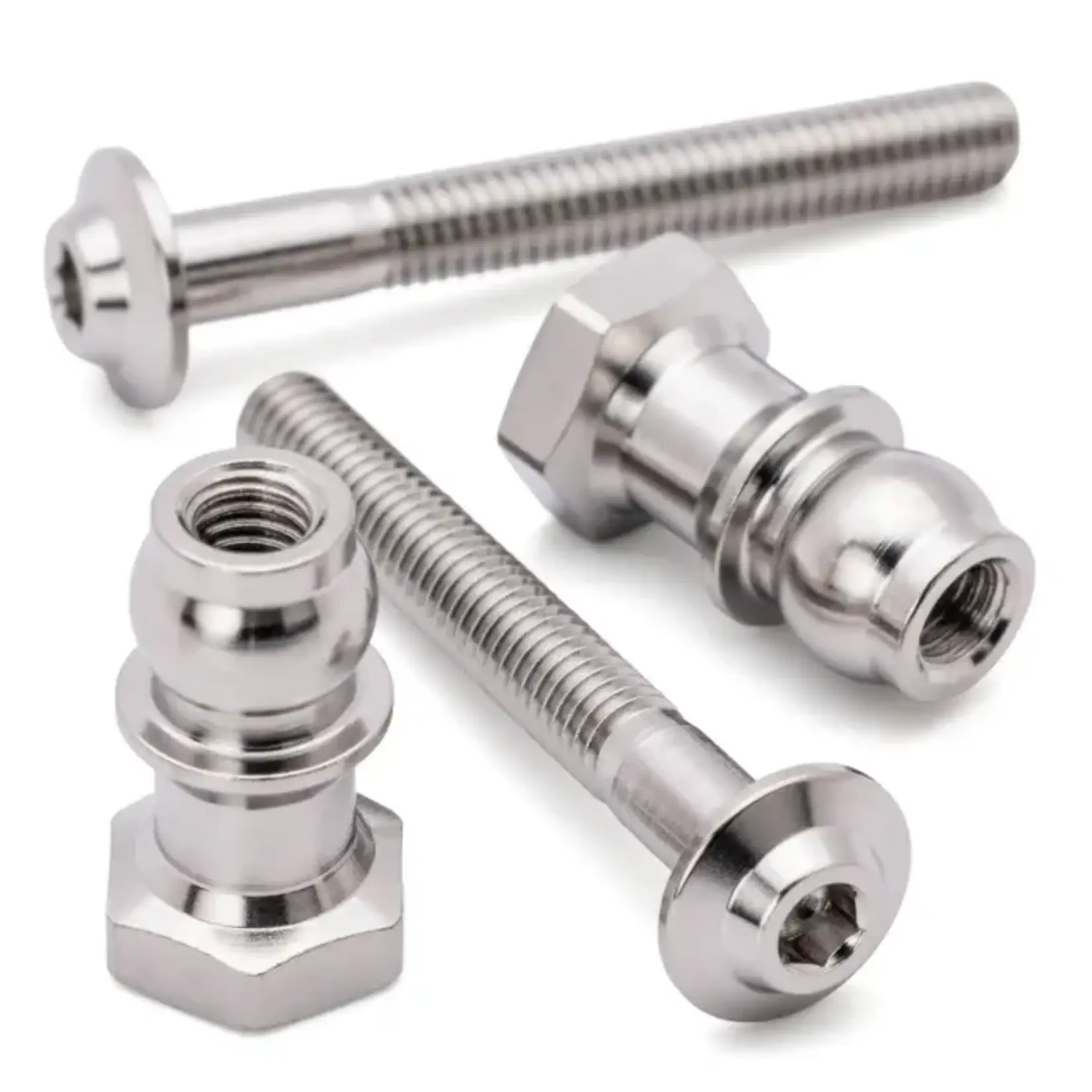 1UP 1UP70038 1UP Racing Pro Duty Titanium Upper Shock Mounts 24mm Screw + 10mm Standoff