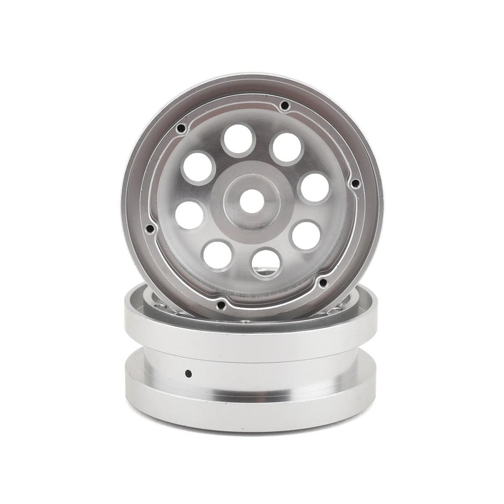 Red Cat RER11403 Redcat Gen8 Aluminum 1.9" Beadlock 12mm Hex Wheel w/Rings (Silver) (2)