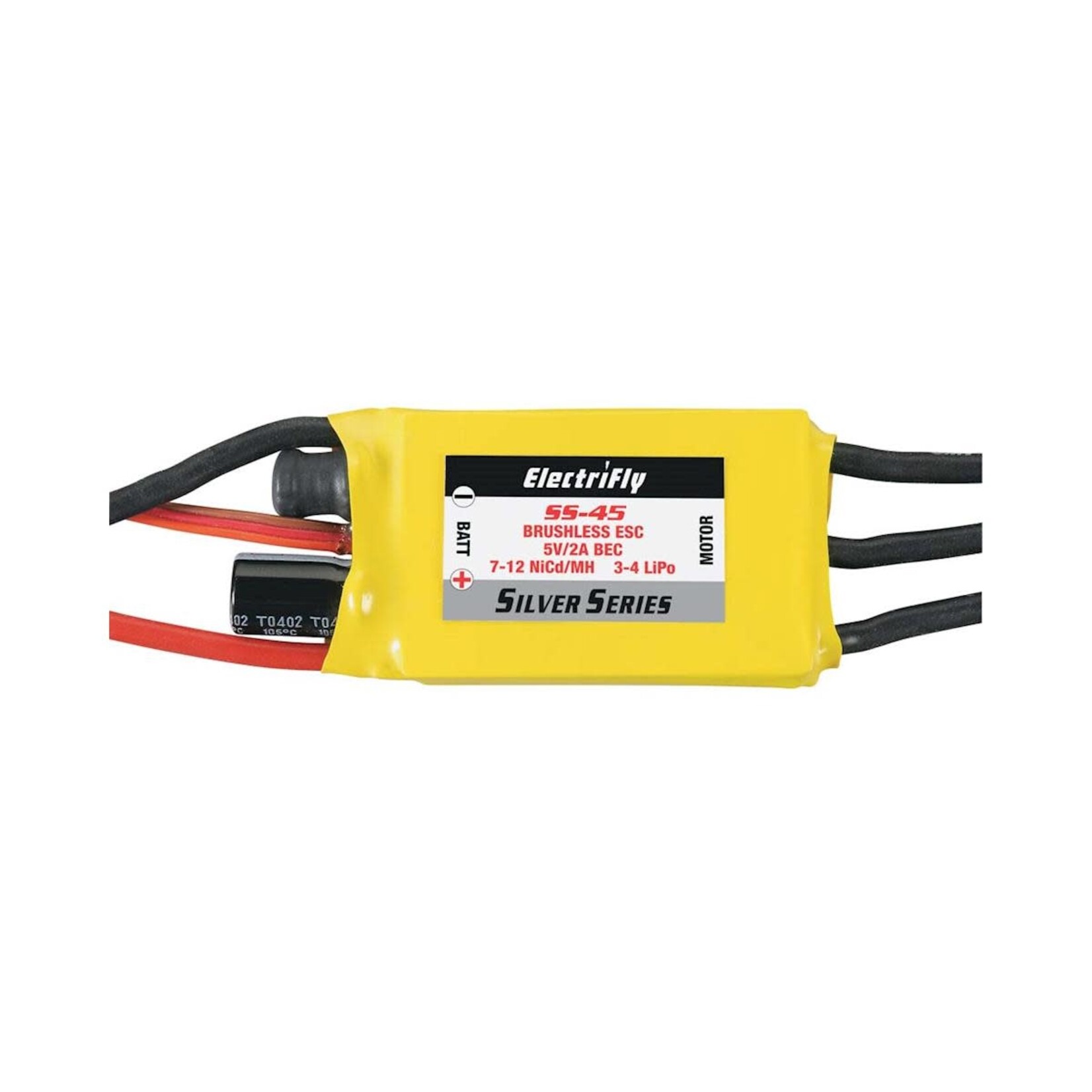Great Planes GPMM1840 Great Planes ElectriFly Silver Series 45A Brushless ESC 5V/2A BEC