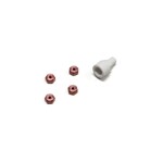 Kyosho KYOMZW13R Kyosho Aluminum Wheel Nut Set w/Wrench (Red) (4) ##