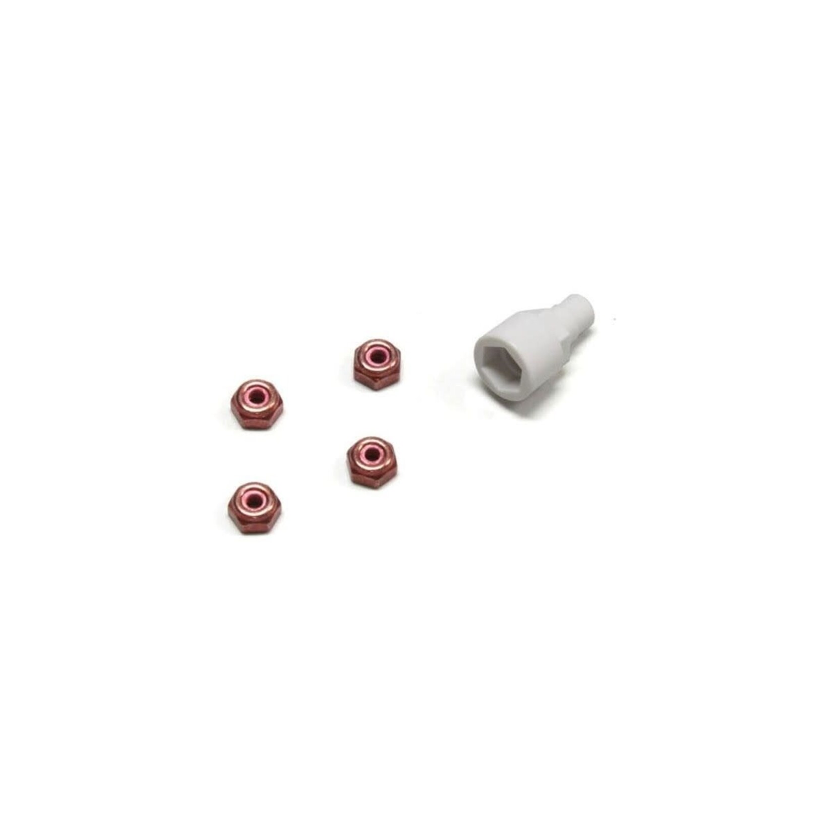 Kyosho KYOMZW13R Kyosho Aluminum Wheel Nut Set w/Wrench (Red) (4) ##