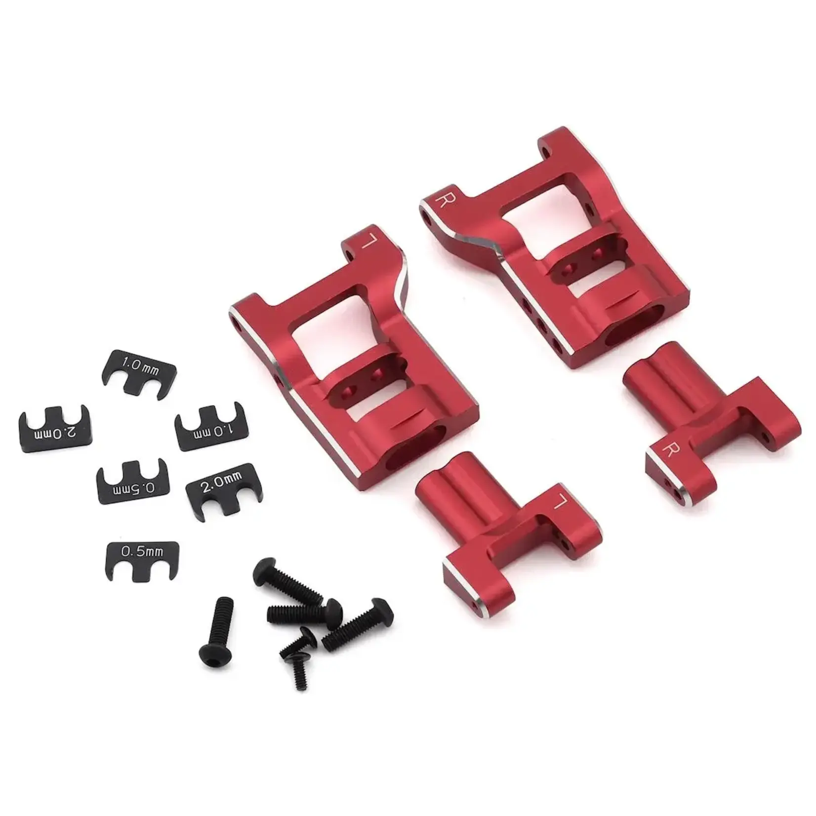 Yokomo YOKY2-R08RASA Yokomo YD-2 Aluminum Adjustable ”H” Short Rear Suspension Arms Set (Red)