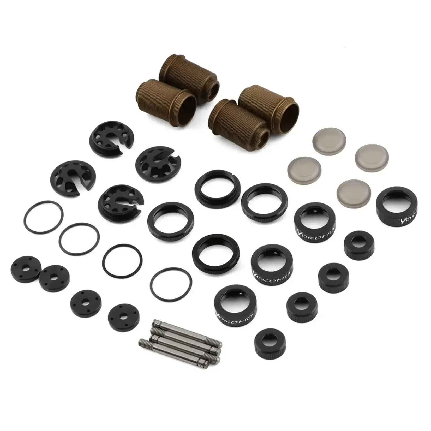 Yokomo YOKY2-SBBSA Yokomo Aluminum SLF Big Bore Kashima Coated Drift Shocks Set (Black)