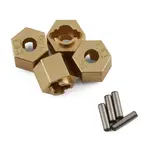 Hot Racing HRATRXM10H15 Hot Racing 7mm Brass Wheel Hexes w/Pins for Traxxas TRX-4M (4) (+1.5mm) (1.5g)