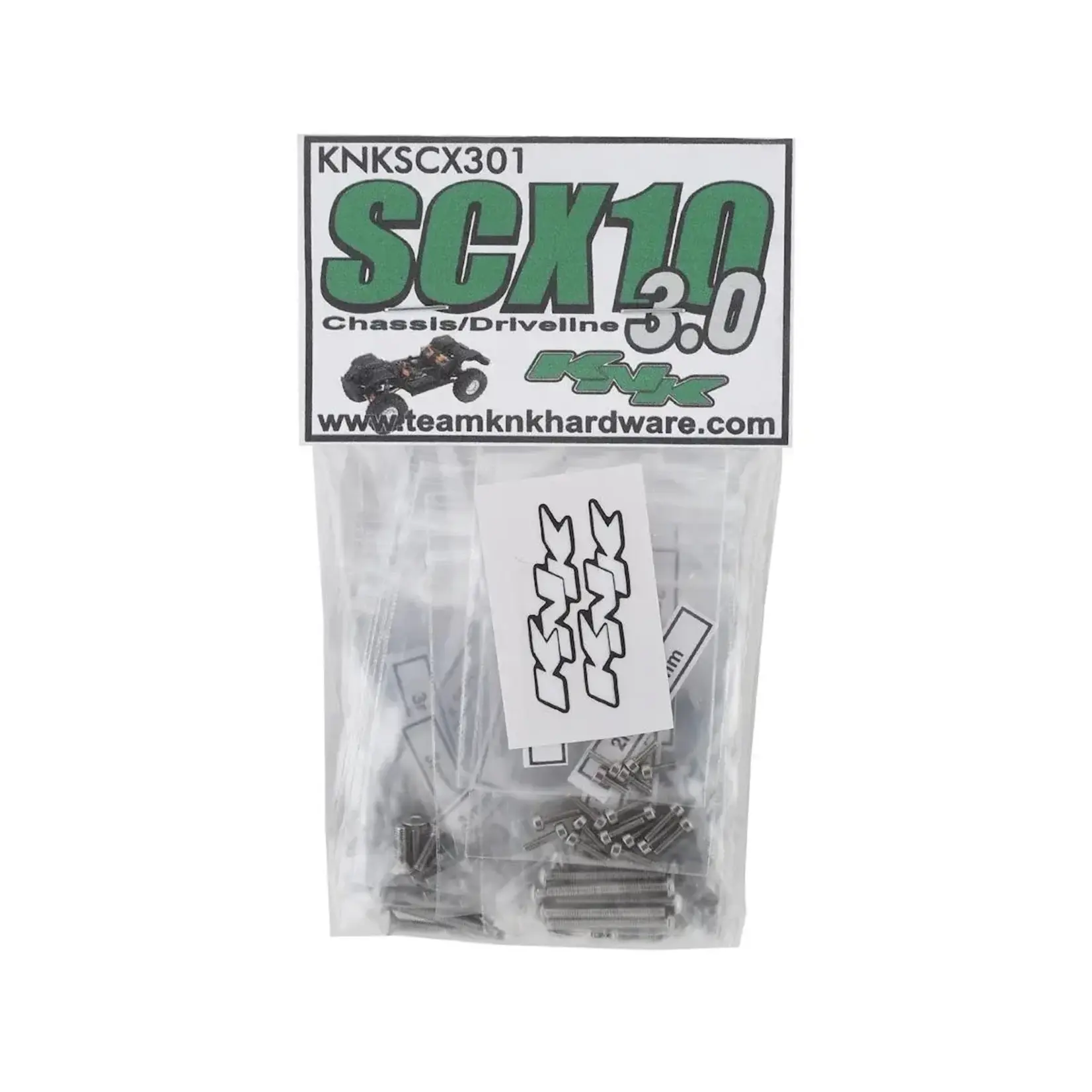 Team KNK KNKSCX301 Team KNK Axial SCX10 III Stainless Hardware Kit (Chassis/Driveline)
