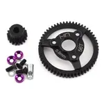 Hot Racing HRASTE256 Hot Racing 32P 18T Steel Pinion & 56T Spur Gear Set (Purple) 2WD Stampede/Slash