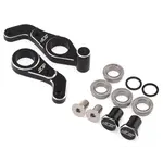 JConcepts JCO5286-2 Jconcepts RC10T/4WD Aluminum Steering Bellcrank Assembly Set, Black