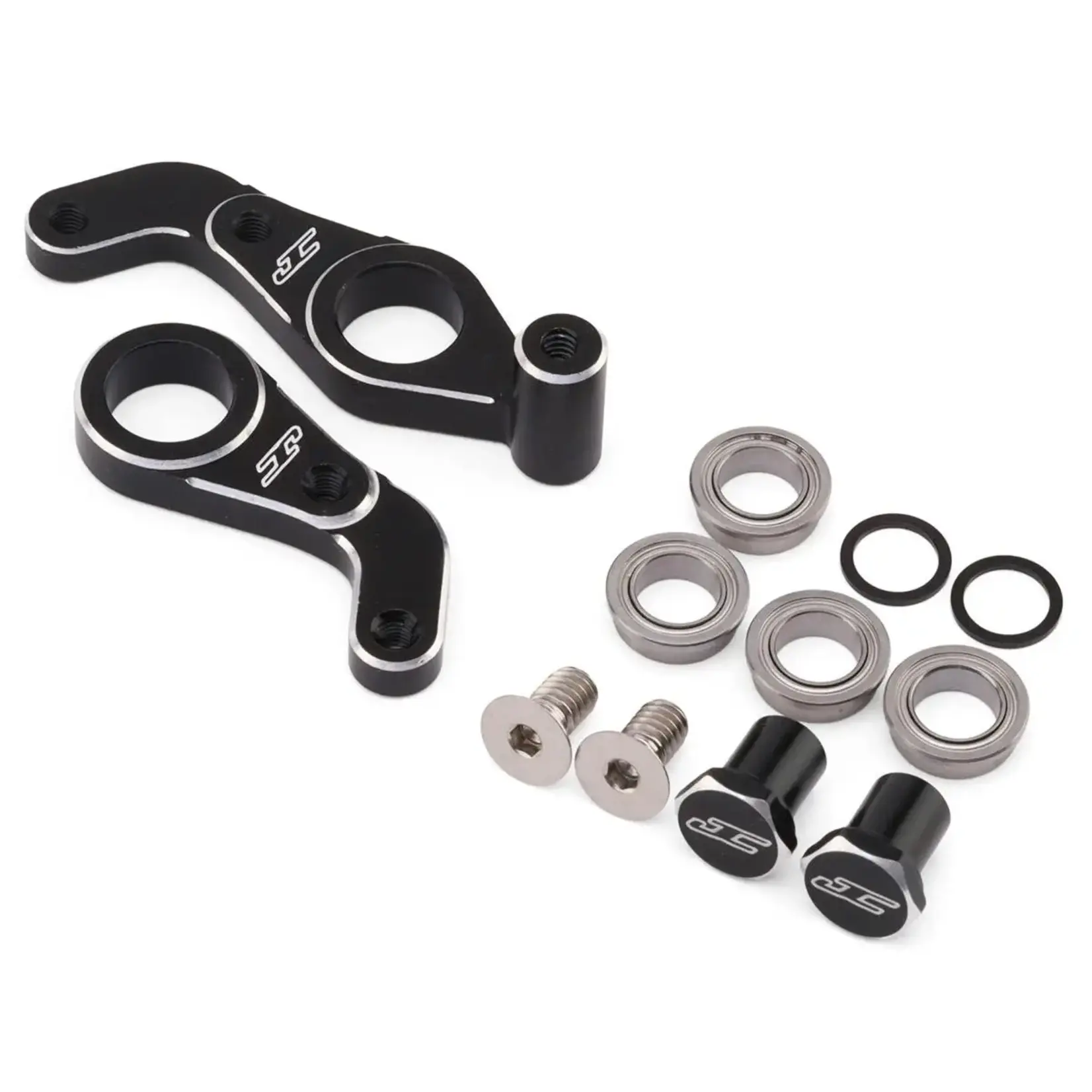 JConcepts JCO5286-2 Jconcepts RC10T/4WD Aluminum Steering Bellcrank Assembly Set, Black