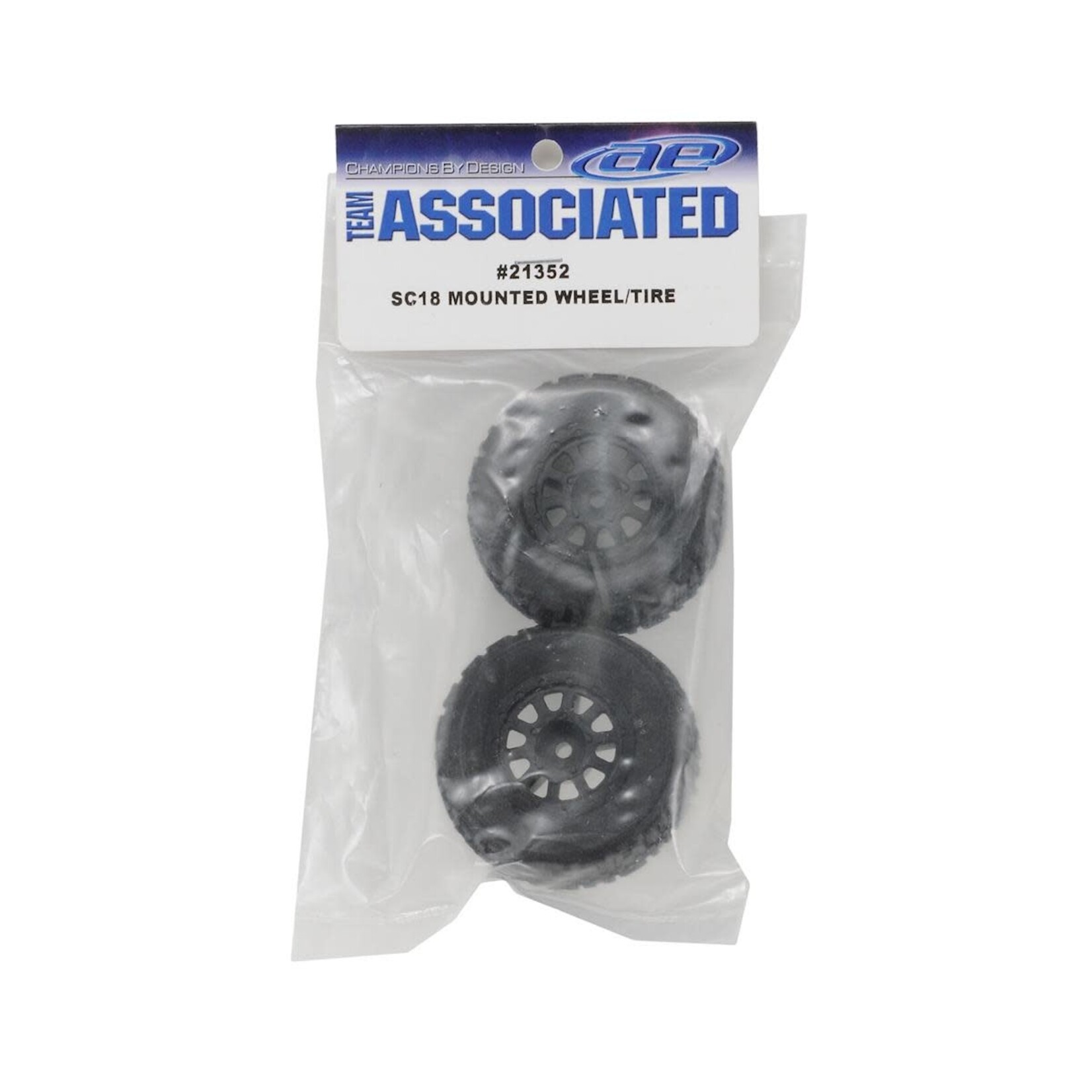 Team Associated ASC21352 Team Associated SC18 Mounted Wheel & Tire Set (2)