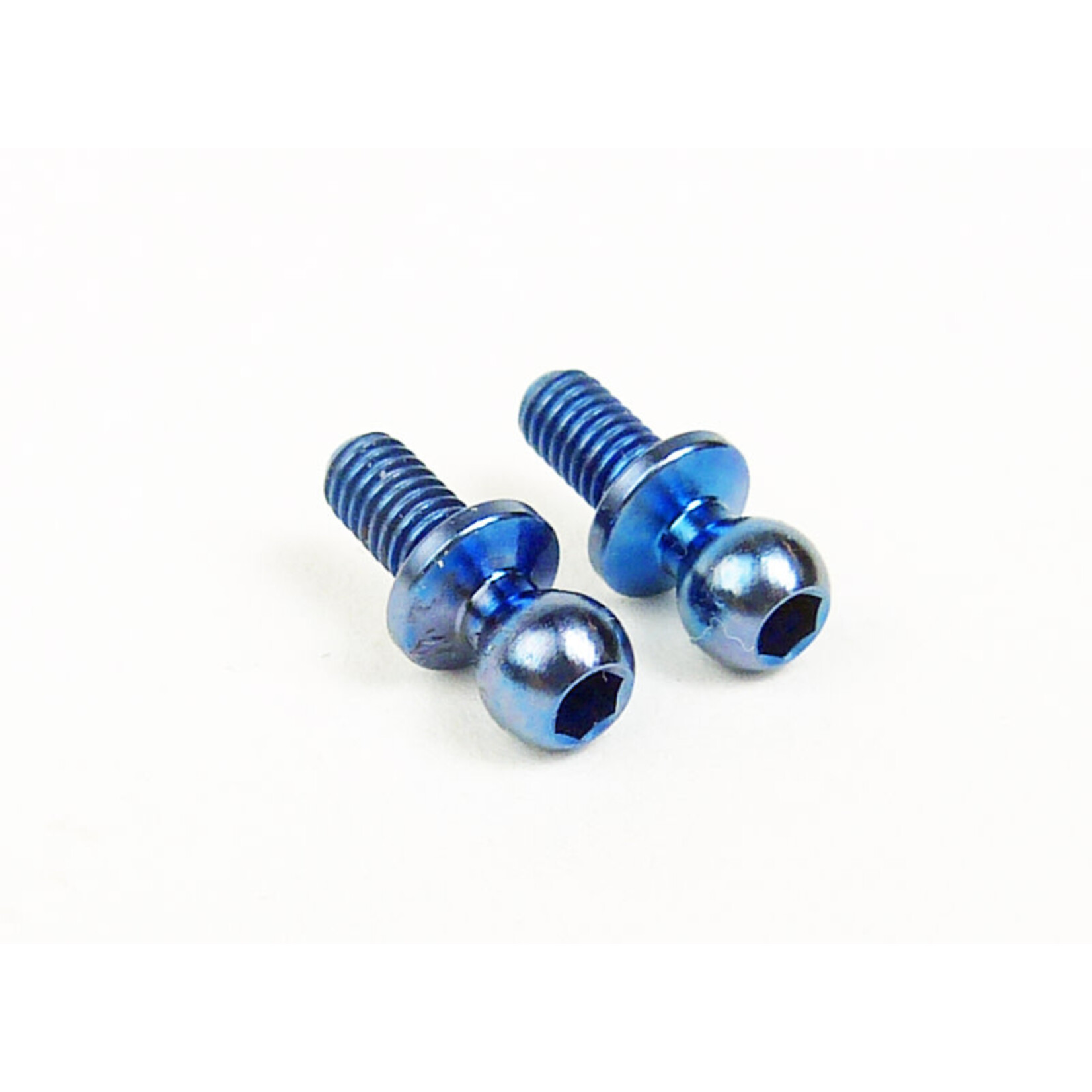 Custom Works RC Products CW8511 Customworks M3 Short Hex Ball Stud, Blue Titanium, (2)