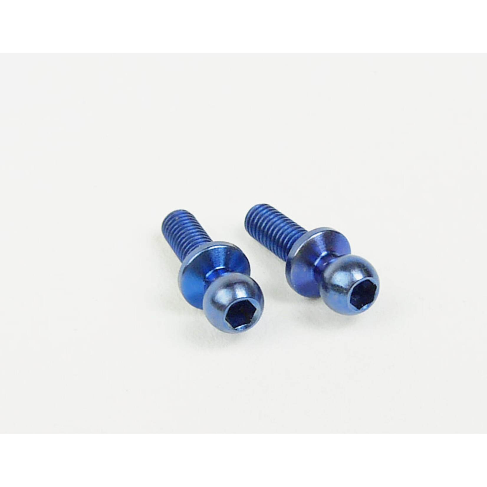Custom Works RC Products CW8512 Customworks M3 Long Hex Ball Stud, Blue Titanium, (2)