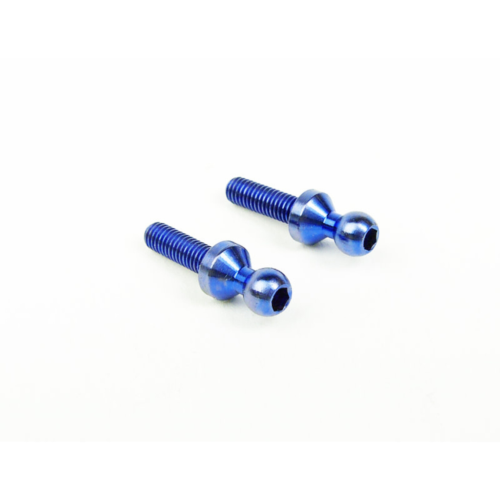 Custom Works RC Products CW8513 Customworks M3 Tall Hex Ball Stud, Blue Titanium, (2)