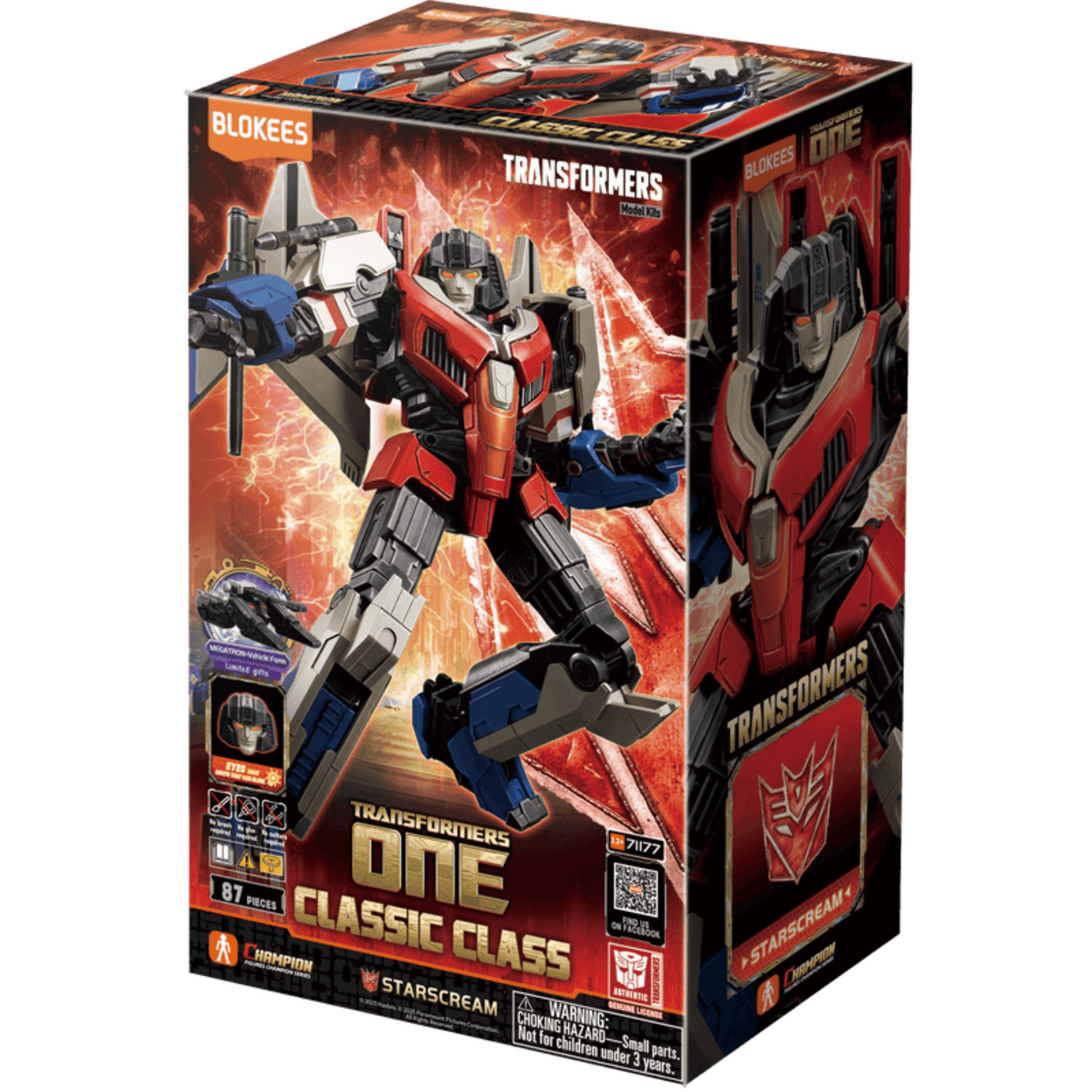 Blokees BKE71177 Blokees Transformers Classic Class 16 Starscream Plastic Model Kit (Transformers One) (Limited Edition)
