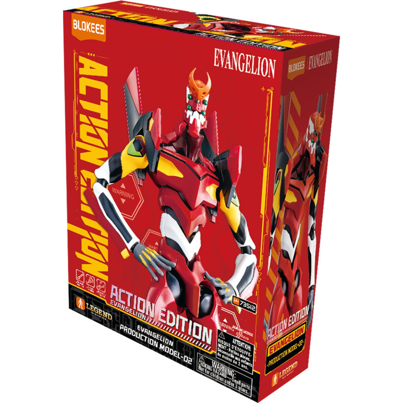 Blokees BKE73512 Blokees Evangelion Production Model-02 Plastic Model Kit (Action Edition)