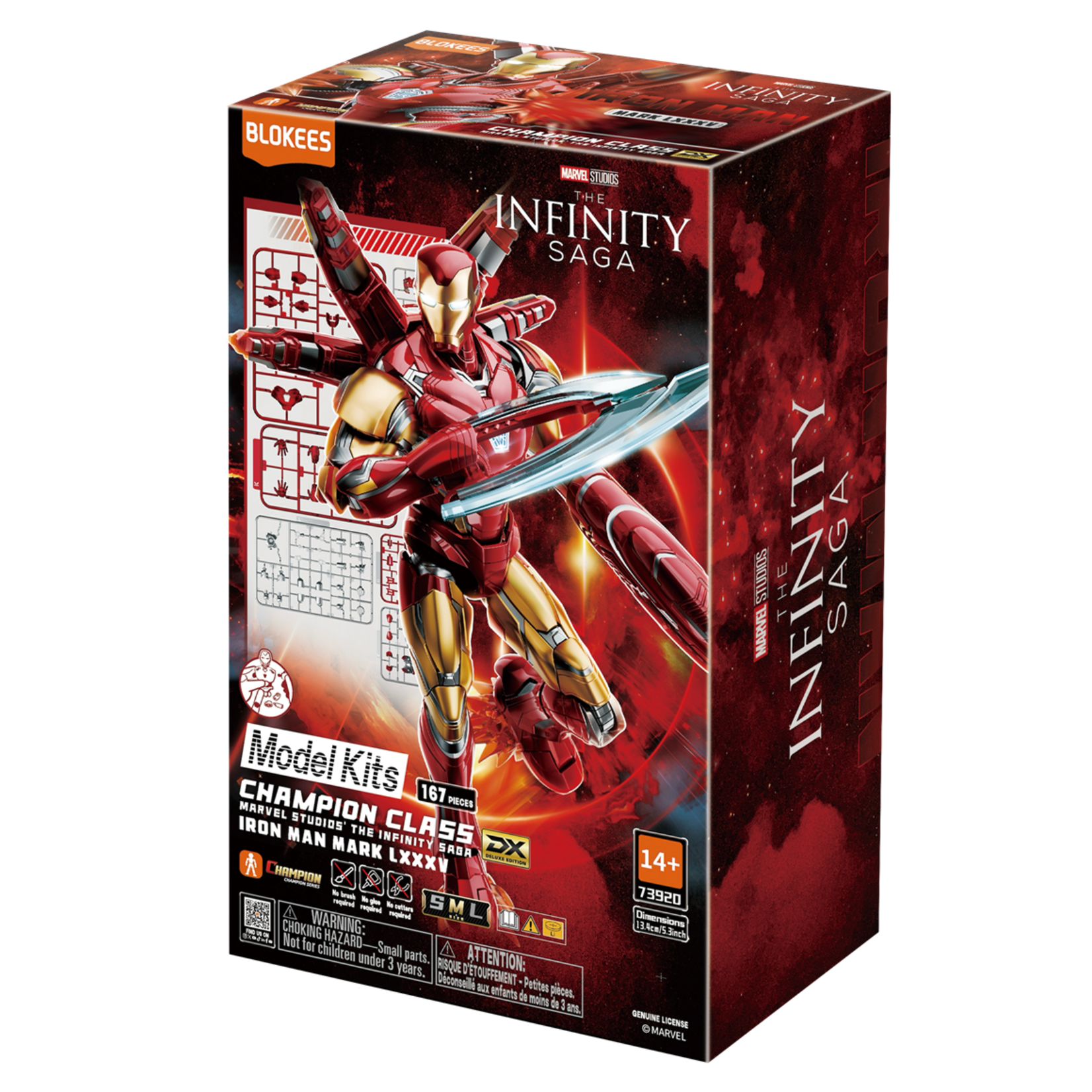 Blokees BKE73920 Blokees Marvel Champion Class 01 Iron Man MK85 EX Plastic Model Kit (Infinity Saga) (EX Edition)